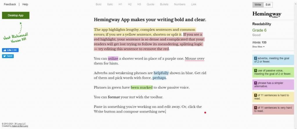 Hemingway-Editor