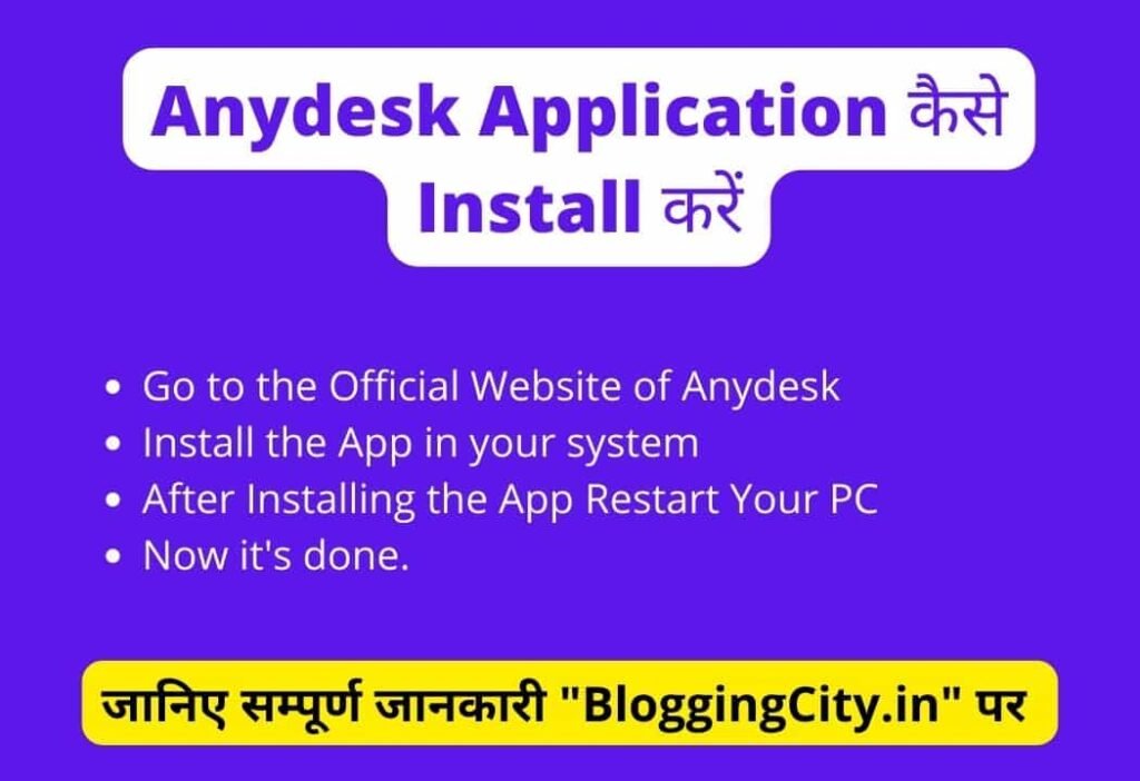 Anydesk Application कैसे Install करें
